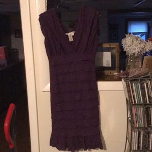 Medium purple dress with ruffles